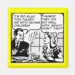 Having Children Funny Retro Fridge Magnet Humour