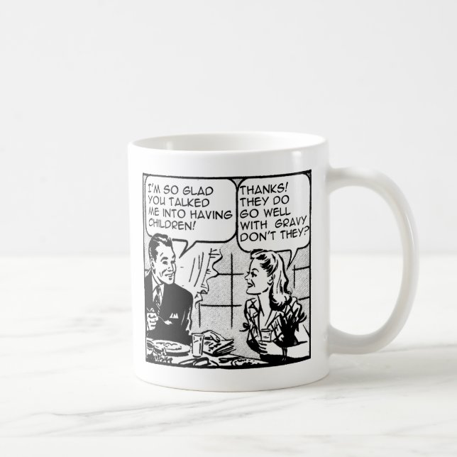 Having Children Funny Retro Mug Humour (Right)
