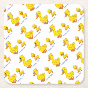 Having Fun Square Paper Coaster
