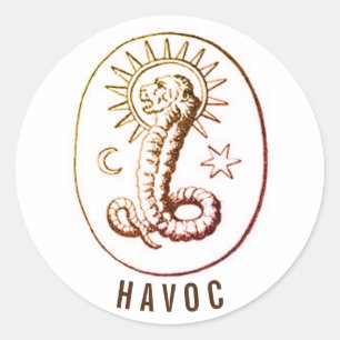 Havoc Demiurge Symbol - Esoteric Gnostic Classic Round Sticker