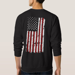 HavocSeven American Flag Sweater, Veteran Gear Sweatshirt