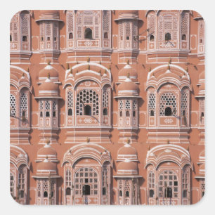 Hawa Mahal (Palace of Winds), Jaipur 2 Square Sticker