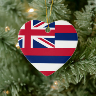 Hawai’i Flag Ceramic Ornament
