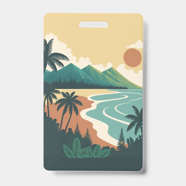 Hawai seascape ID badge (Front)