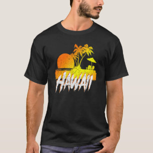 Hawai Sunset Retro Aloha Hawaii Island T-Shirt