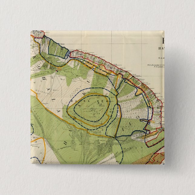 Hawaii 15 Cm Square Badge (Front)