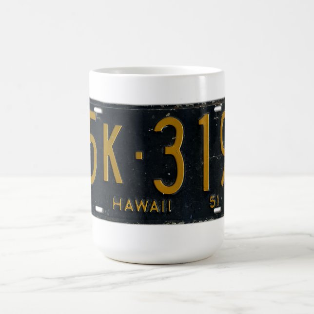 Hawaii 1951 License Plate Coffee Mug (Center)
