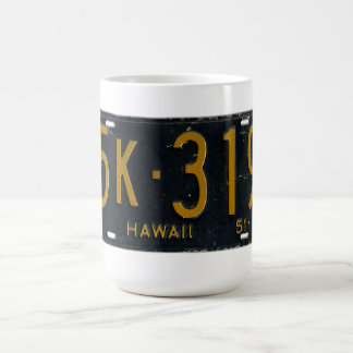 Hawaii 1951 License Plate Coffee Mug