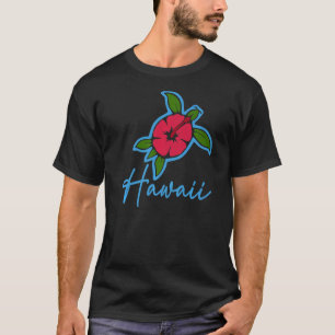 Hawaii 2022 Island Hawaiian Sea Turtle Tropical Fl T-Shirt