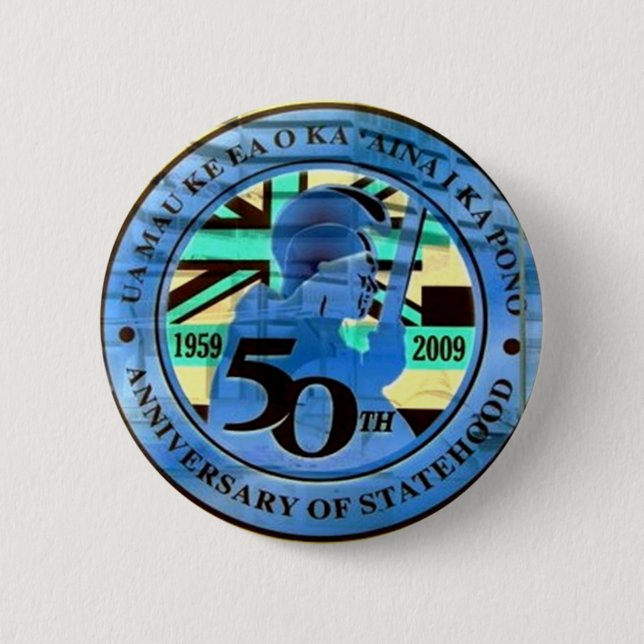 Hawaii 50th Button (Front)