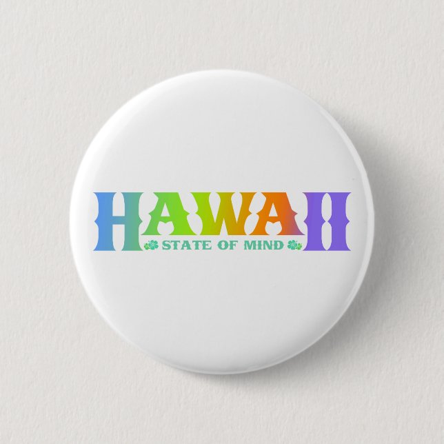Hawaii 6 Cm Round Badge (Front)