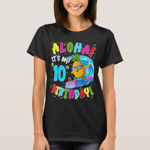Hawaii aloha 10th birthday hawaiian boy girl 10 T-Shirt