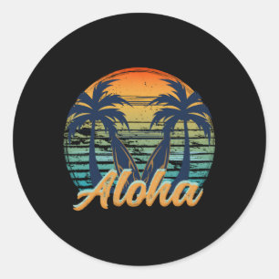 Hawaii Aloha Beach Island Classic Round Sticker