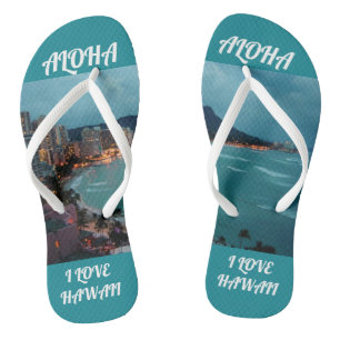 Hawaii Aloha Collection Flip Flops
