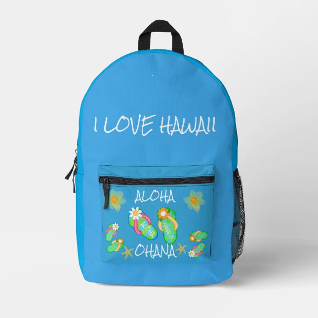 Hawaii Aloha Collection - Ladies Printed Backpack (Front)
