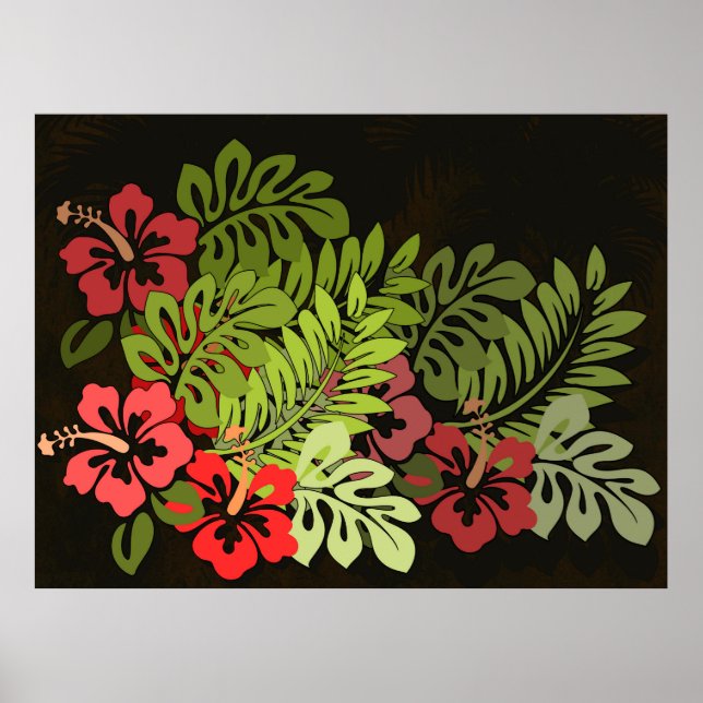 Hawaii Aloha Flower Art Print (Front)