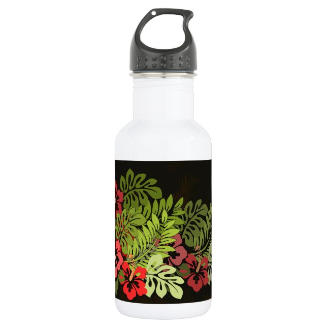 Hawaii Aloha Flower Art Print 532 Ml Water Bottle (Front)