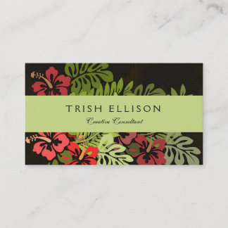Hawaii Aloha Flower Art Print Business Card
