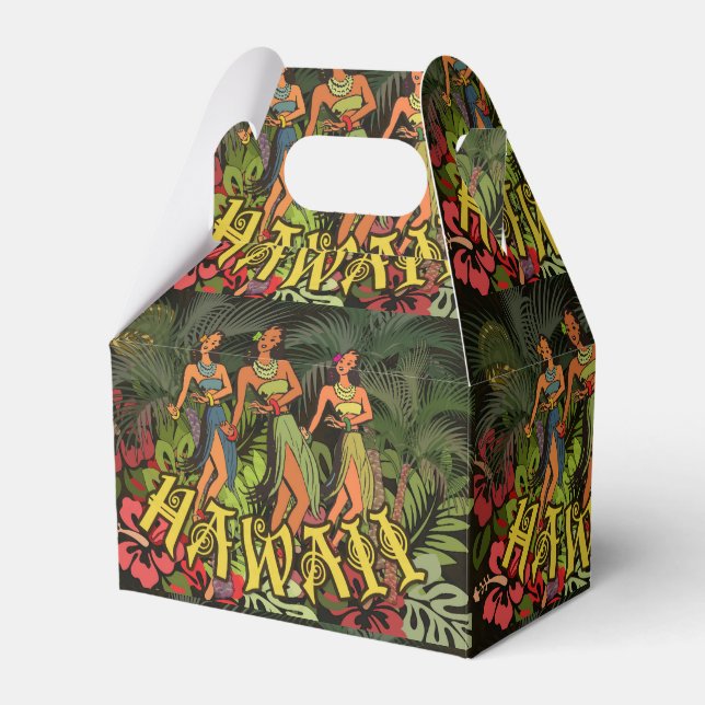 Hawaii Aloha Flower Art Print Favour Box (Front Side)
