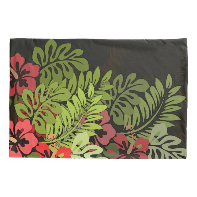 Hawaii Aloha Flower Art Print Pillowcase (Back)