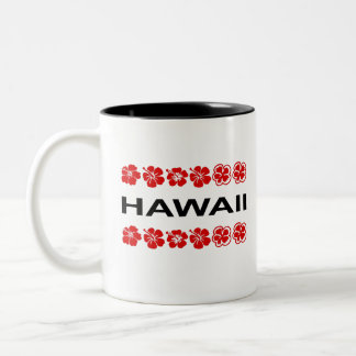 Hawaii Aloha Flower Bands Light-Colour Two-Tone Coffee Mug