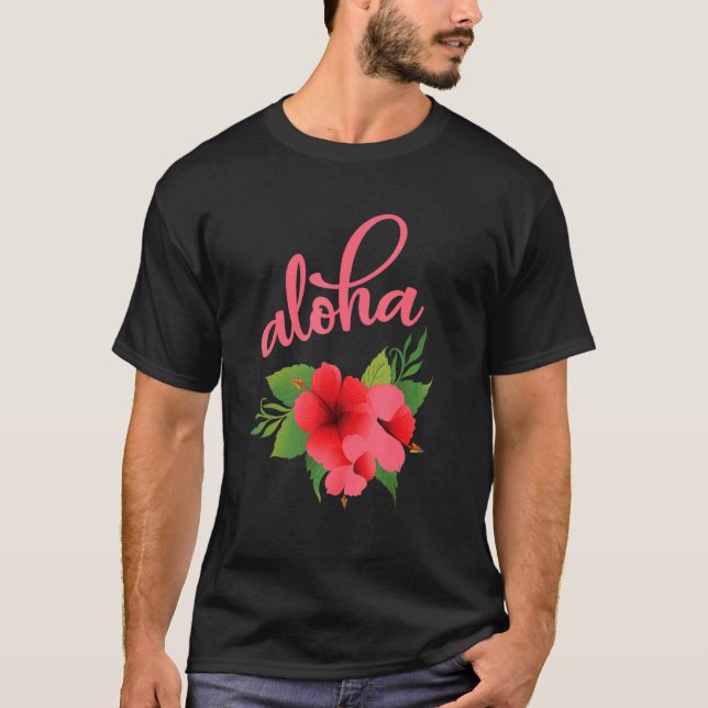 Hawaii Aloha Hibiscus Hawaiian Party 3 T-Shirt (Front)
