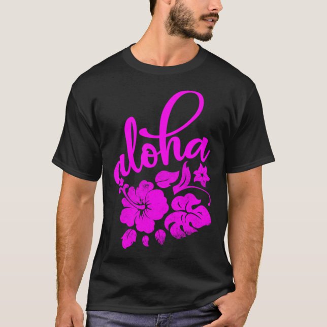 Hawaii Aloha Hibiscus Hawaiian Party 3 T-Shirt (Front)