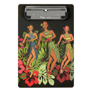 Hawaii Aloha Palm Hula Art Design Mini Clipboard