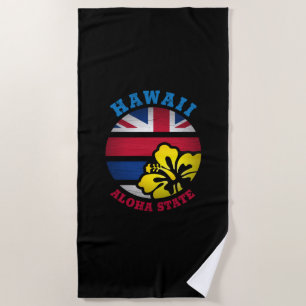 HAWAII ALOHA STATE FLAG BEACH TOWEL