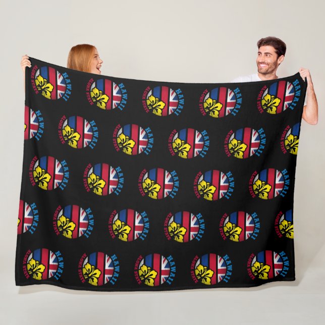 HAWAII ALOHA STATE FLAG  FLEECE BLANKET (In Situ)