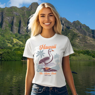 Hawaii Aloha State Goose Graphic Tri-Blend Shirt