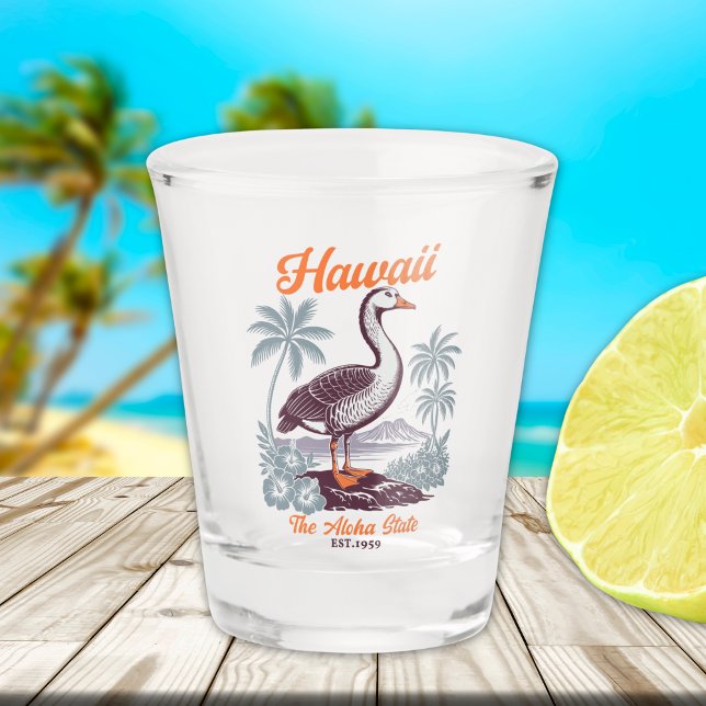 Hawaii Aloha State Goose Souvenir   Shot Glass (Creator Uploaded)