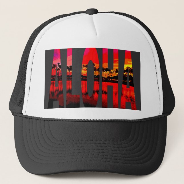 Hawaii aloha trucker hat (Front)