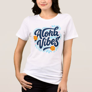 Hawaii Aloha Vibes Hawaiian Island Tri-Blend Shirt