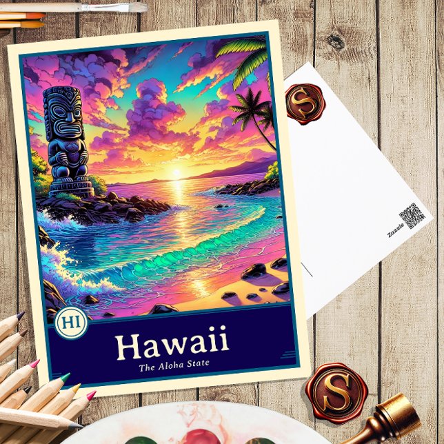 Hawaii | Anime Style Cel Shaded Postcard (Creator Uploaded)