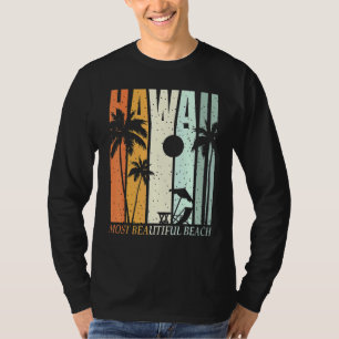 Hawaii Beach Aloha Tropical Paradise Palm Tree Sum T-Shirt