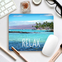 Hawaii Beach Blue Ocean Green Palm Trees Relax