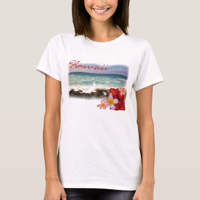 Hawaii beach ladies shirt (Front)