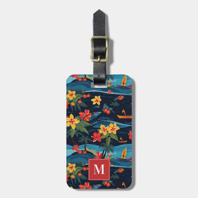Hawaii Beach Luggage Tag (Front Vertical)
