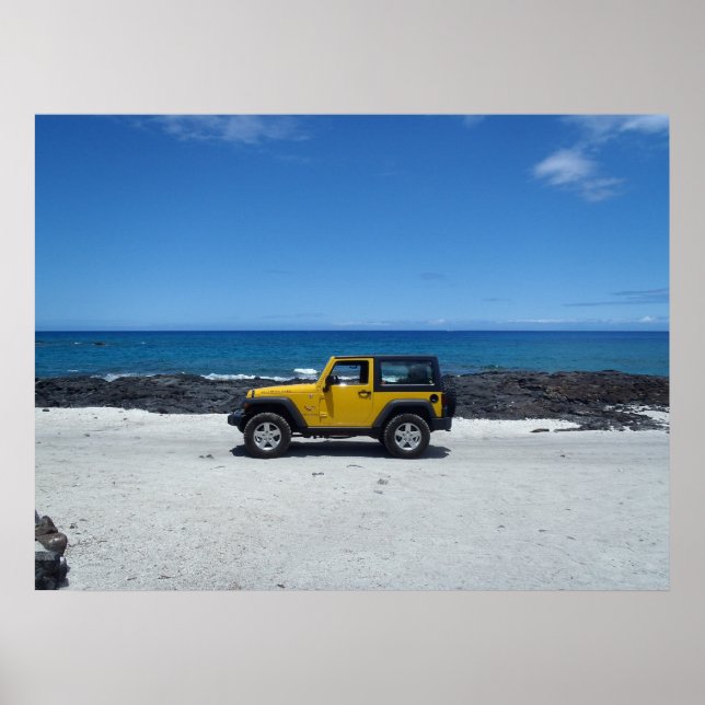 Hawaii beach scene adventure poster (Front)