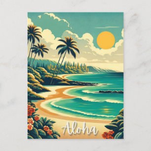 Hawaii Beach Scene Aloha Hawaiian Souvenir Gifts Postcard