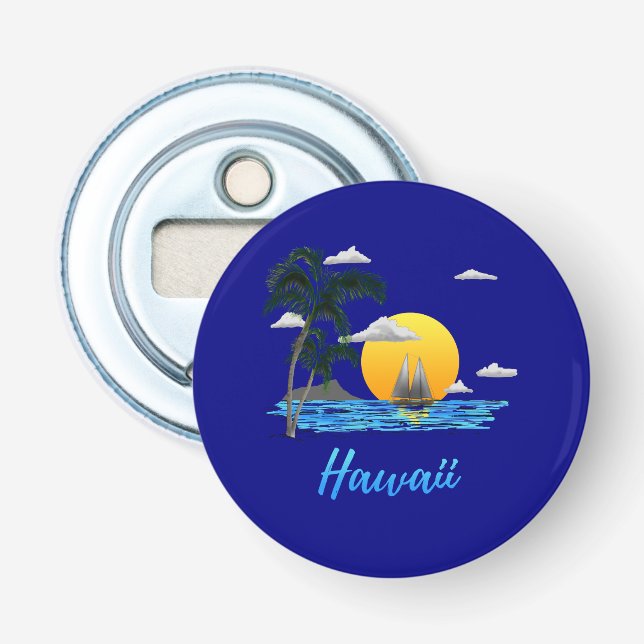 Hawaii Beach Sunset Bottle Opener (Front)