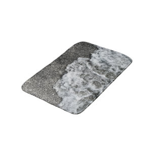 Hawaii Beach Surf Black Sand Ocean Sea Foam Kona Bath Mat
