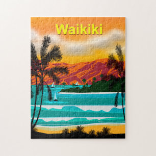 Hawaii Beach Travel Poster Puzzle
