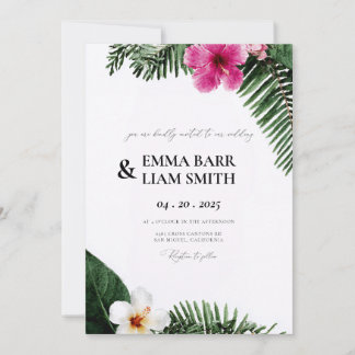 HAWAII Beach Tropical Wedding Invitation