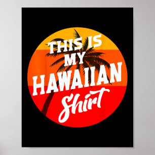 Hawaii Beach Vacation Cool Holiday Hula Surfing Gi Poster