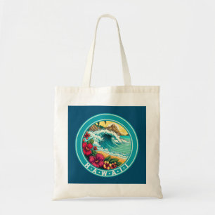 Hawaii Beach Waves Tote Bag