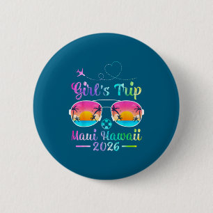 Hawaii beach women girls trip 2026 summer vibes 6 cm round badge