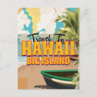 Hawaii Big Island Wedding Vintage Travel poster