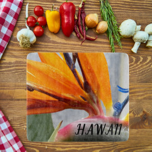 Hawaii Bird of Paradise Plant Floral Cutting Board